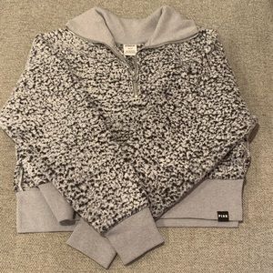 PINK Sherpa Crop Sweater